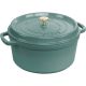 Staub Round Cast-Iron Pot – 6.7 l, Eucalyptus