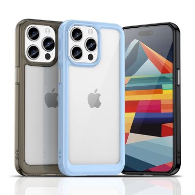 4. iPhone 15 Pro Outer Space reinforced case with a flexible frame - black