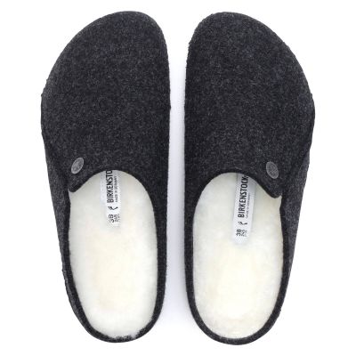 11. Birkenstock Anthracite wool felt insulated slippers for women/men narrow (1015084)