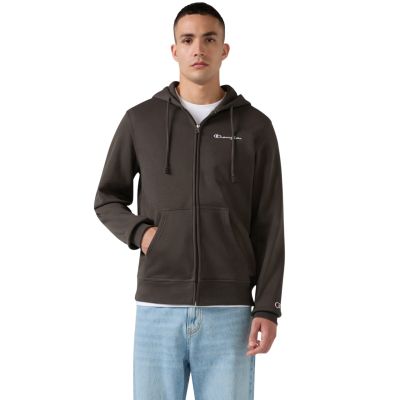 Men’s Champion Hooded Full Zip Sweatshirt, brown, 221794 GS509