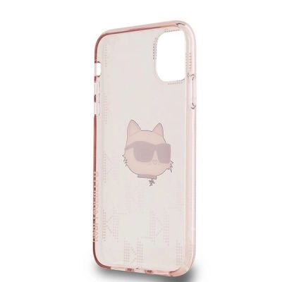 7. Karl Lagerfeld IML Choupette Head & Monogram case for iPhone 11 / Xr - pink