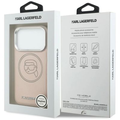 8. Karl Lagerfeld K Head Point Logo MagSafe Case for iPhone 17 Pro - Pink