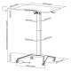 16. MACLEAN MOBILE DESK LAPTOP TABLE BLACK MC-453B