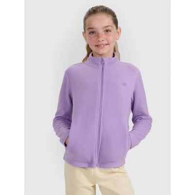 Girls’ Slim-Fit Fleece Jacket with Stand-Up Collar 4F 4FJRAW25TFLEF434-51S