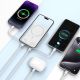 6. Tech-Protect LifeMag PB31 Power Bank with MagSafe 10000mAh 15W USB-C / USB-A / Built-in USB-C / Lightning Cables - White