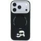 3. Karl Lagerfeld with Ring Stand 360 Karl & Choupette Heads Pin MagSafe Case for iPhone 18 Pro / 17 Pro - Black