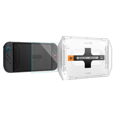 4. Spigen Glas.Tr ”EZ FIT” Tempered Glass 2-pack for Nintendo Switch 2 - Transparent