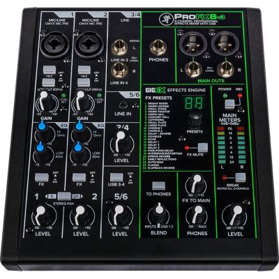 3. Mackie ProFX6v3 - Analog Mixer with USB Interface