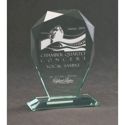7. Engraved glass trophy with case