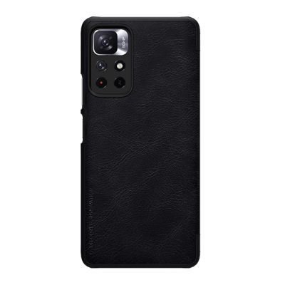 2. Nillkin Qin Case Flip Case for Xiaomi Redmi Note 11T 5G / 11S 5G / 11 5G (China) / Poco M4 Pro 5G - Black