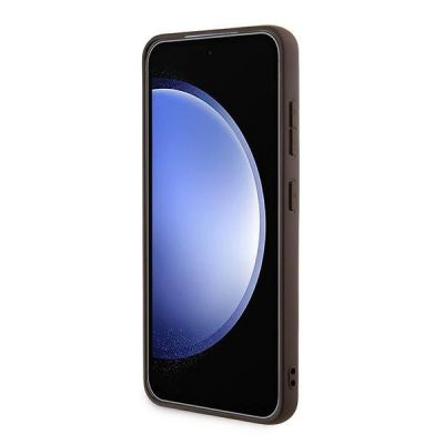 5. Guess 4G Metal Gold Logo case for Samsung Galaxy A35 - brown