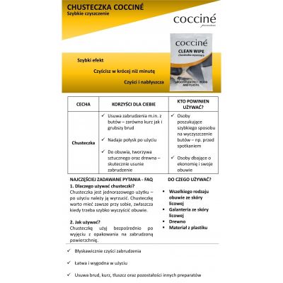 4. Coccine Disposable Cleaning Wipe