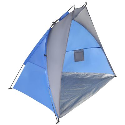 7. BEACH SHELTER SUN 200x120x120cm GREY-BLUE ENERO CAMP