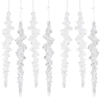 3. Safe Plastic Christmas Tree Icicles, Height: 18 cm, 7 pcs, MICA