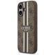 2. Guess 4G Printed Stripes MagSafe case for iPhone 17 - brown
