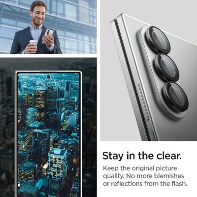 8. Spigen Optik Pro HD Glas.TR EZ Fit 2-pack Camera Protector for Samsung Galaxy Z Fold 7 - Black