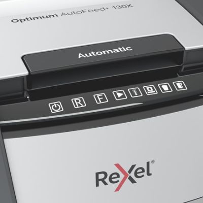 3. Rexel Optimum AutoFeed+ 130X Shredder, (P-4), 130 sheets, 44 l bin