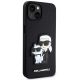 4. Karl Lagerfeld Saffiano Karl & Choupette Case for iPhone 13 / 14 / 15 - Black