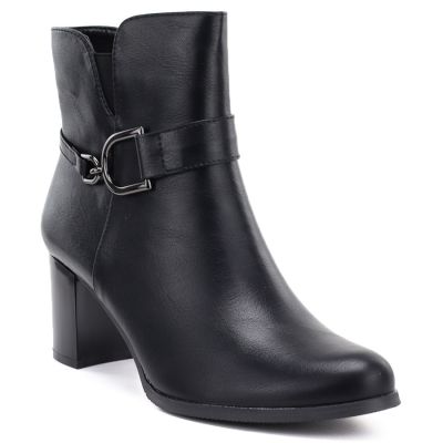 Women's insulated ankle boots with a block heel, black M.Daszyński SA125-32