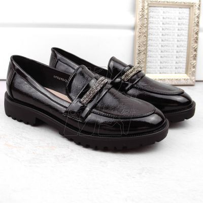 6. Filippo W PAW545 black patent shoes with cubic zirconia