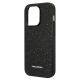 6. Karl Lagerfeld Glitter Plaque Logo Case for iPhone 14 Pro Max - Black