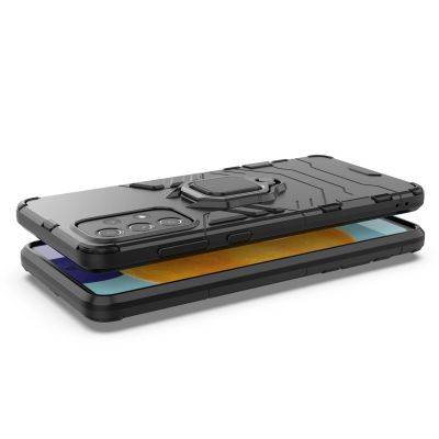 3. Ring Armor tough hybrid case cover + magnetic holder for Samsung Galaxy A73 black