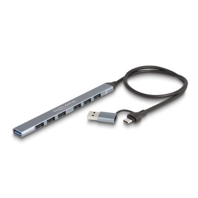 DeLOCK 64273 Hubs and Hubs USB 3.2 Gen 1 (3.1 Gen 1) Type-C 5000 Mbit/s Gray