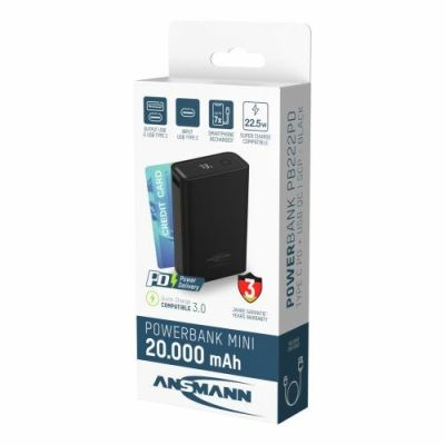 12. Ansmann PB222PD Lithium Polymer (LiPo) 20000 mAh Black