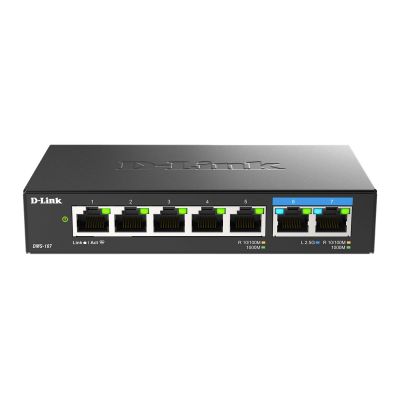 D-Link DMS-107/E Network Switch Network Links Unmanaged Gigabit Ethernet (10/100/1000) Black