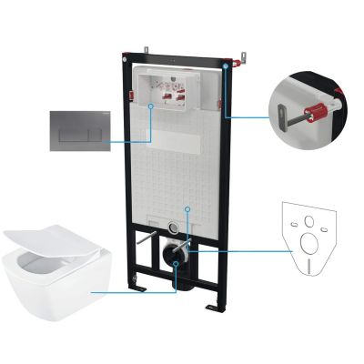 6-in-1 concealed toilet set