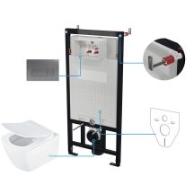 6-in-1 concealed toilet set