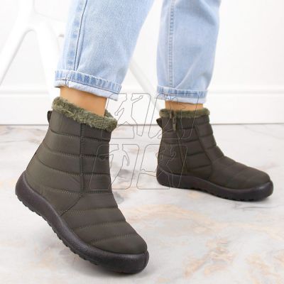 6. Potocki W WOL198A green insulated flat snow boots