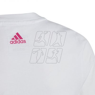 6. adidas Essentials Linear Logo Cotton Slim Fit Tee Jr IC3150