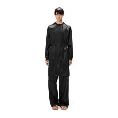 4. Rains waterproof coat STRING W PARKA W3 18550 84 BLACK GRAIN