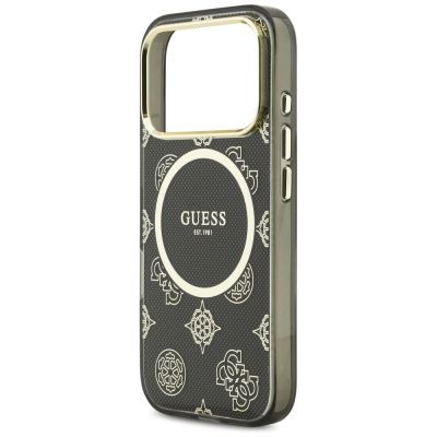 6. Guess IML Peony Dot MagSafe Case for iPhone 17 Pro - Black