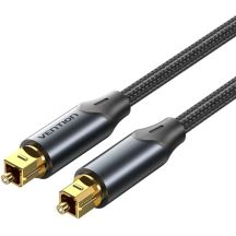 Vention Braided Optical Audio Cable with Aluminum Connector, 5m, Black