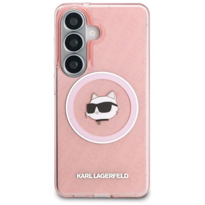 3. Karl Lagerfeld IML Repeated Choupette MagSafe Case for Samsung Galaxy S26 Plus - Pink