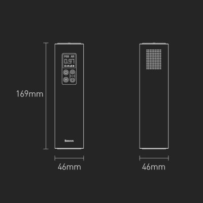 23. Baseus CRCQ000001 Mini Tire Compressor for Cigarette Lighter Socket - Black