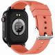 8. Gravity GT15-3 Smartwatch Red Silicone Strap + Black Bracelet