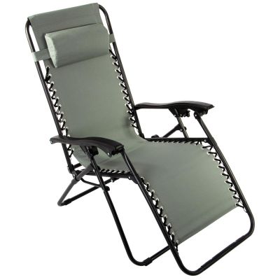 5. BLISS MULTIFUNCTIONAL FOLDABLE GARDEN DECHAIR WITH HEADREST, GRAY