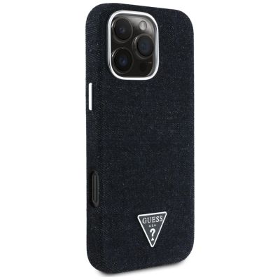 4. Guess Denim Triangle Logo MagSafe case for iPhone 16 Pro - black