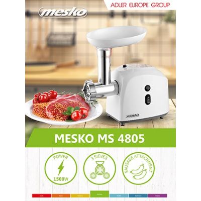 6. Mesko Home MS 4805 Meat Grinder 600 W, White