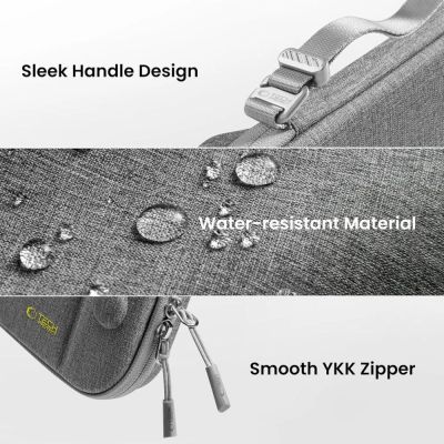 8. Tech-Protect Slim Pouch for Nintendo Switch 2 - Gray