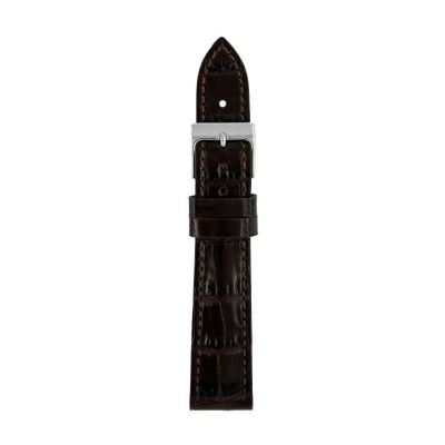 Zeppelin Leather Strap, Dark Brown 18mm