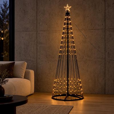 7. DECORATIVE CHRISTMAS TREE 550LED SUPER WARM WHITE 300CM BLACK
