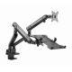 3. GEMBIRD ADJUSTABLE DESK ARM/MOUNT FOR 2 MONITORS + NOTEBOOK SHELF 17–32, VESA 100 X 100 MM, UP TO 8 KG