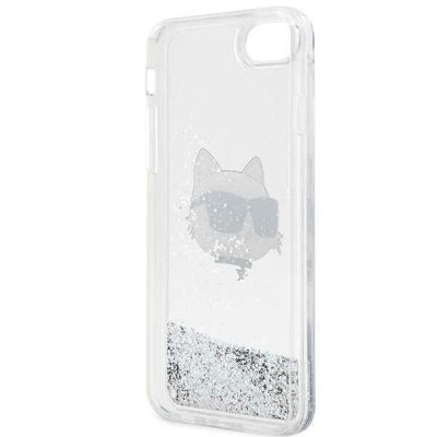 7. Karl Lagerfeld KLHCI8LNHCCS iPhone 7/8/ SE 2020/2022 silver/silver hardcase Glitter Choupette Head