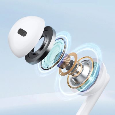 10. Joyroom JR-EW01 in-ear wired mini jack headphones with remote control - white