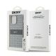 9. DKNY Leather Mono Stripe & Metal Logo case for iPhone 14 Pro Max - beige