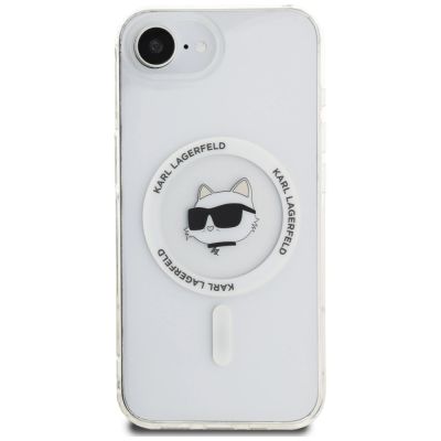 3. Karl Lagerfeld IML Metal Choupette Head MagSafe iPhone 16e Case - White